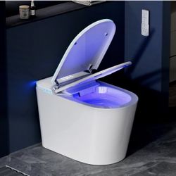 Z79  Smart Toilet with Bidet Built in, Bidet Toilet with Heated Seat and Night Light, Modern Tankless Toilet with UV for Bathroom, One Piece Toilets w