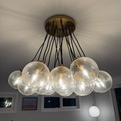 Pendant Light Chandelier, Antique Gold, Bordeaux Brand