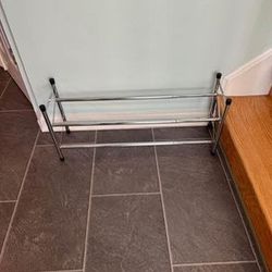 Metal Shoe Rack - extends from 30” to 46”