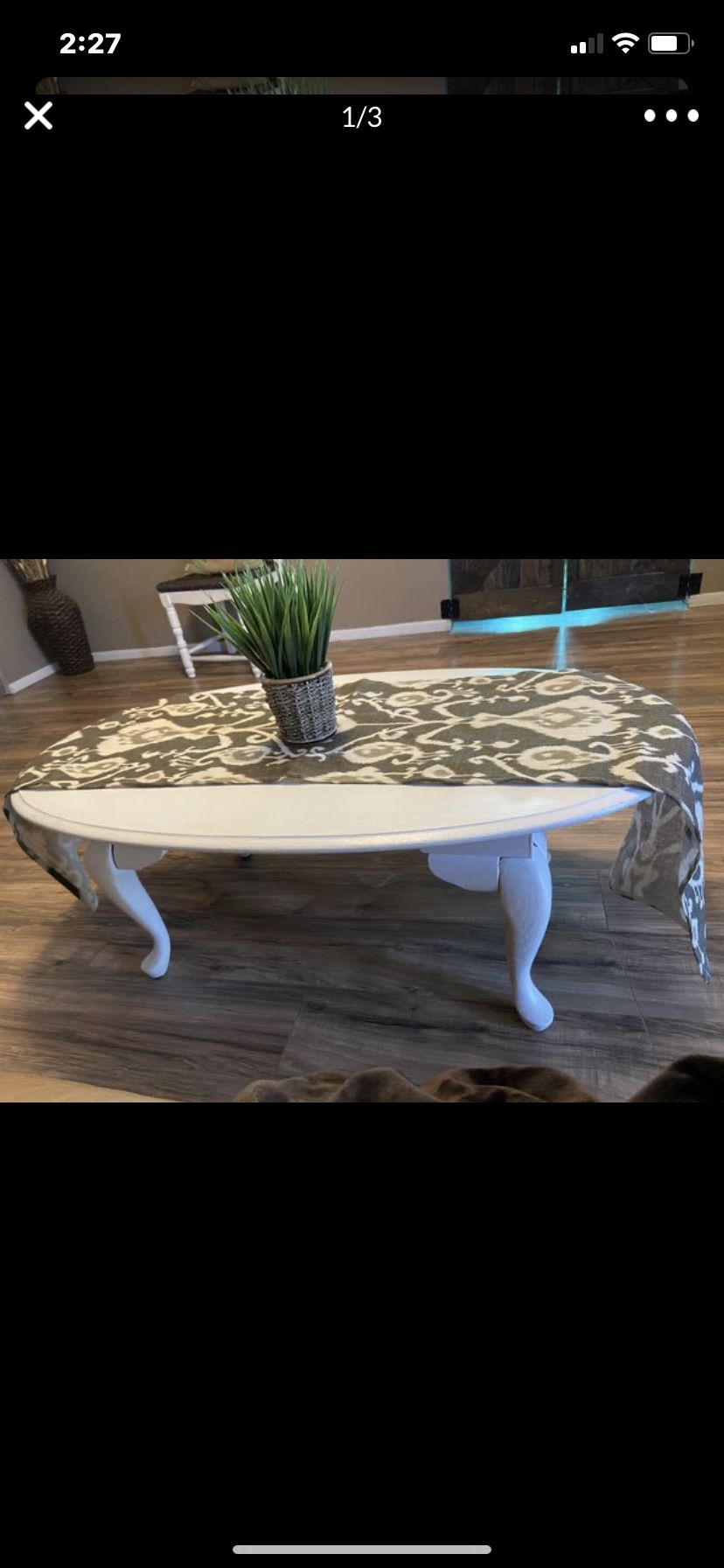 WHITE SHABBY CHIC COFFEE TABLE
