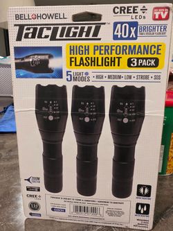 Bell + Howell TacLight Flashlight 3-Pack