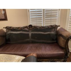 Like New Leather and Hair Hide Sofa