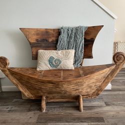 Coastal Hand Carved Ship