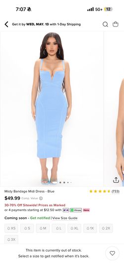 Blue fashion nova dress
