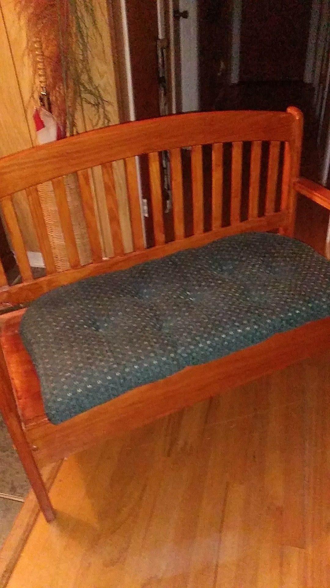 Wooden Storage Bench with Cotton Cushion $30