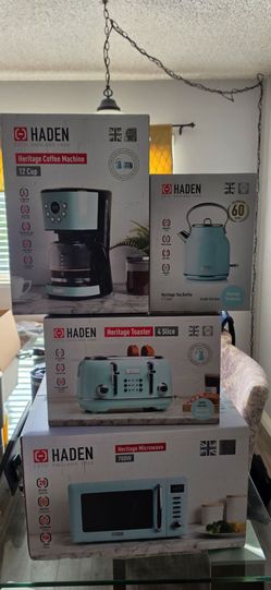 Haden Heritage Turquoise kitchen appliance set
