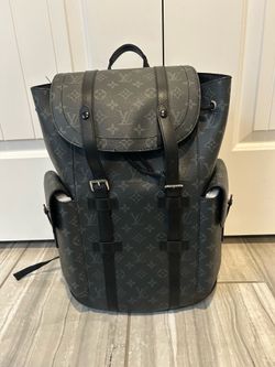 Louis Vuitton Christopher MM Backpack - Monogram Eclipse (Authentic)