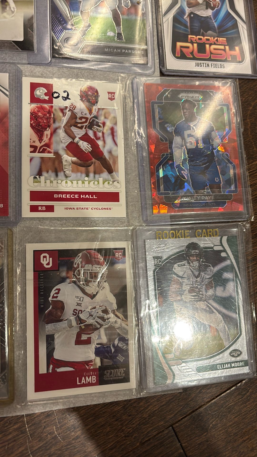 NFL Card Lot🔥 Ungraded Mint Rookies, Collegiate Etc