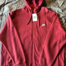 Men’s Nike Zip Up hoodie- burgundy 