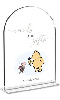 Winnie the Pooh card and gift sign
