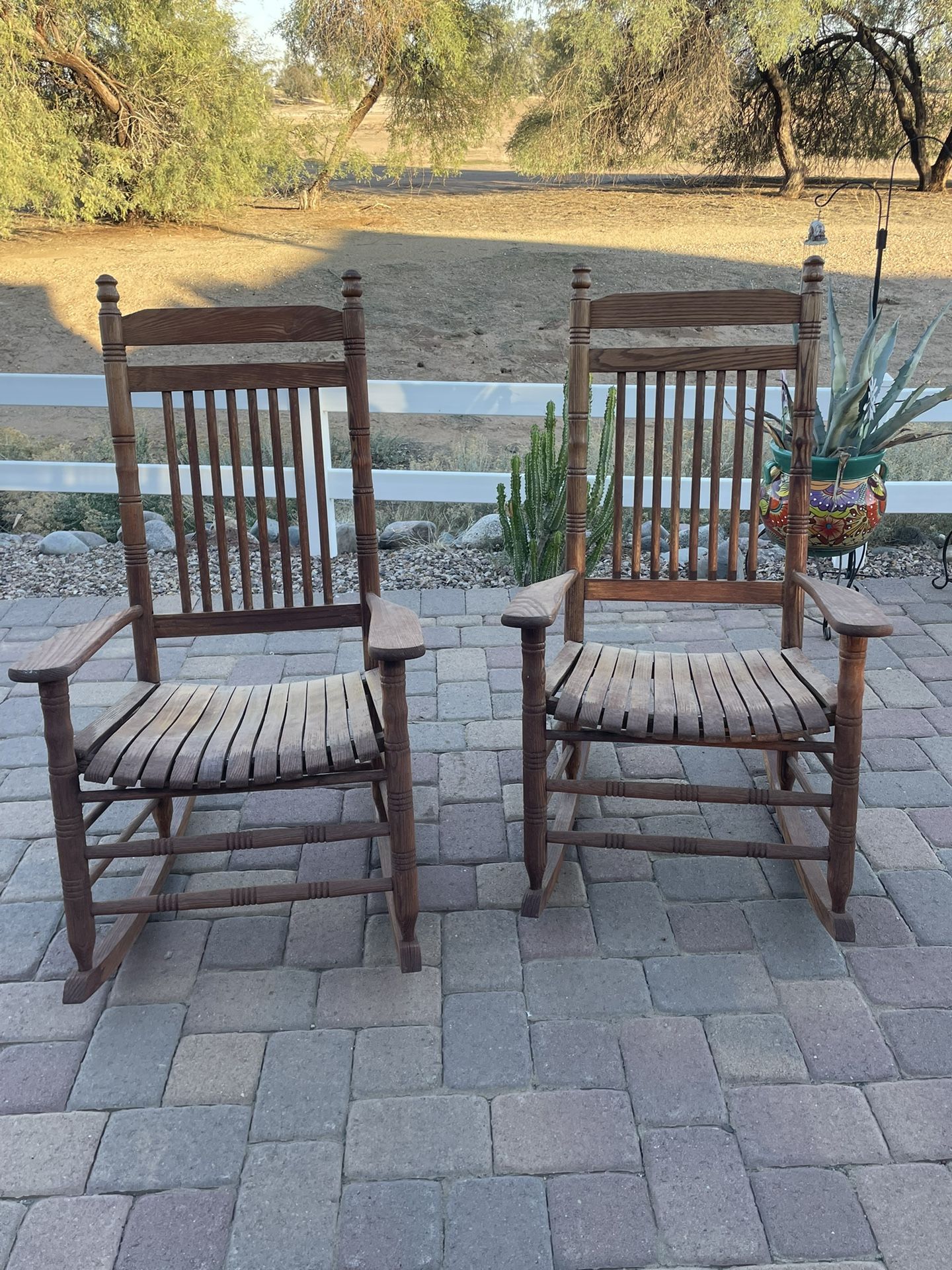 Cracker Barrel Oak Rocker 40.00 Each for Sale in Eloy, AZ - OfferUp