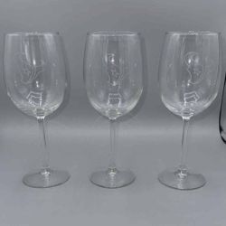 NEW Elegant Clear Wine Glass Set Houston Texans