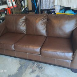 Faux Leather Sofa