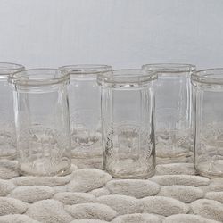 VTG HALF PINT MILK BOTTLES - SET of 6