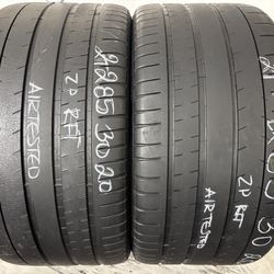 2 Tires 285 30 20 Michelin Pilot Super Sport Zp Run Flat No Repairs