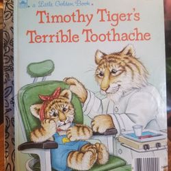 Little Golden Book #209-60 Timothy Tigers Terrible Toothache 1988