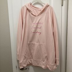 Lane Bryant (LIVI) Light Pink Sweatshirt W/ Hood