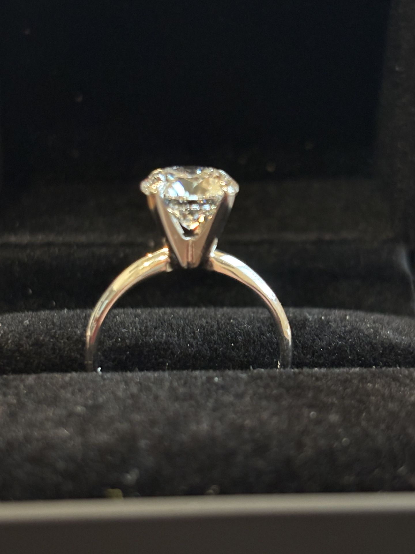 New 2.55 Carat Round Diamond Engagement Ring 14k White Gold