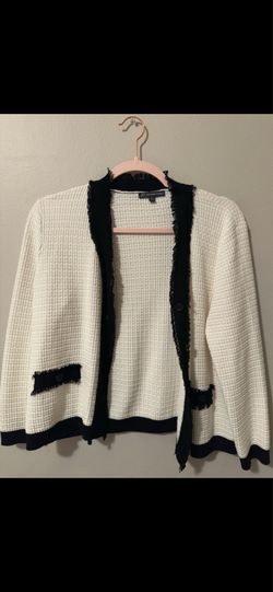 Adrianna Papell Black White Cardigan Women’s Size M Elegant Style