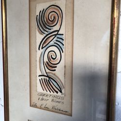 RARE Original Louis Wolchonok Watercolor & Ink - Mid-Century NYC Scene.