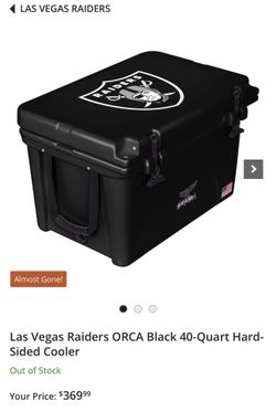 Las Vegas Raiders ORCA Black 40-Quart Hard-Sided Cooler
