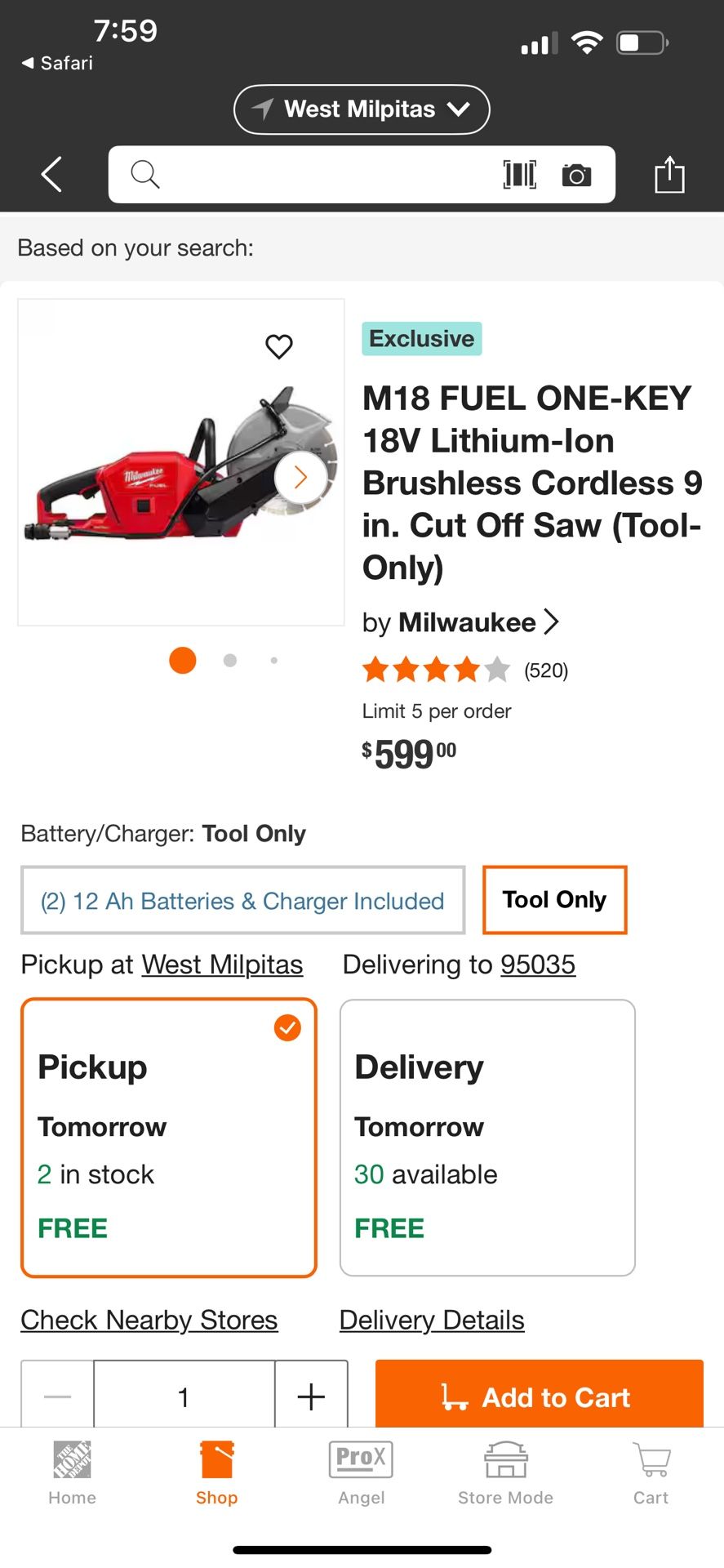 Milwaukee Concrete Saw Battery Power