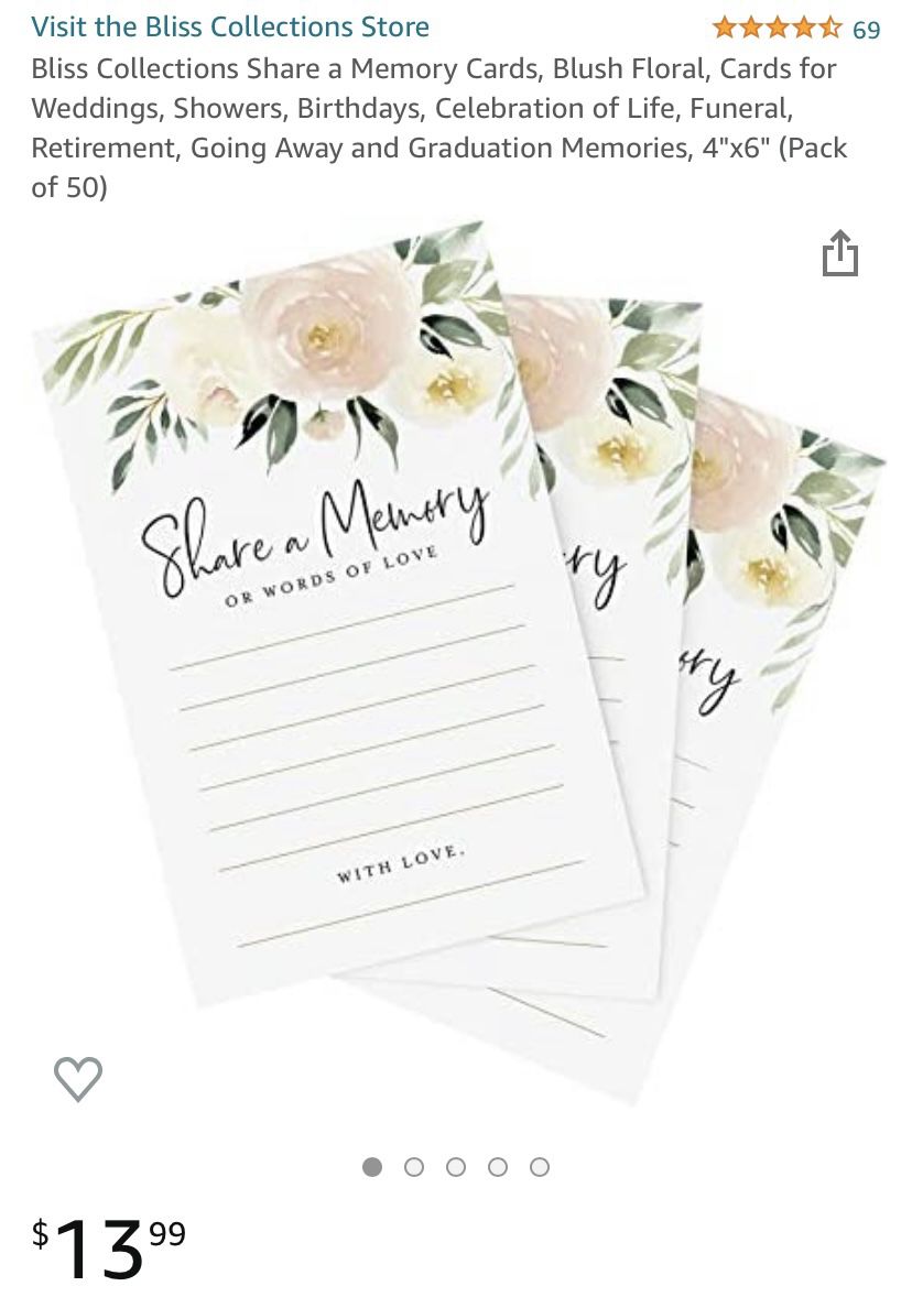 Memory Cards / Wedding Cards / Share A Memory / Advice Cards / Graduation