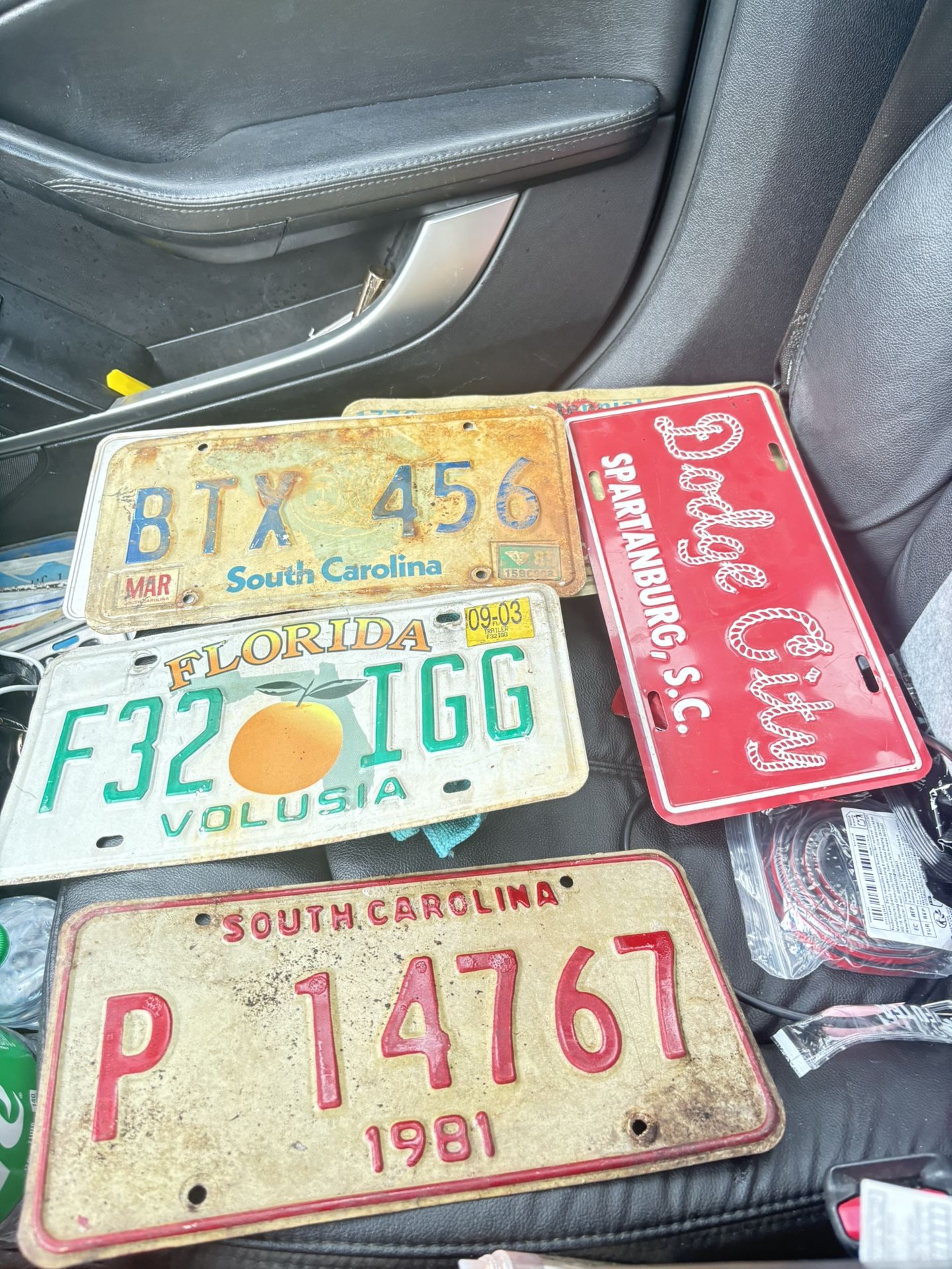 Antique license plates