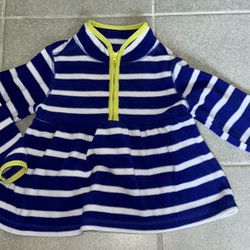 4T Oshkosh Fleece Striped Zip Up