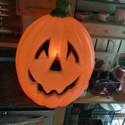 Halloween is coming.   Jack-O-Lantern vintage blow mold. 24” tall by 15” wide