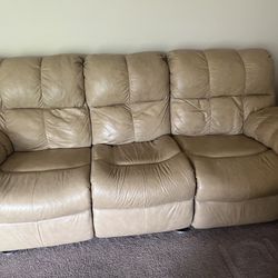 Leather couches (reclining) - set of 2 