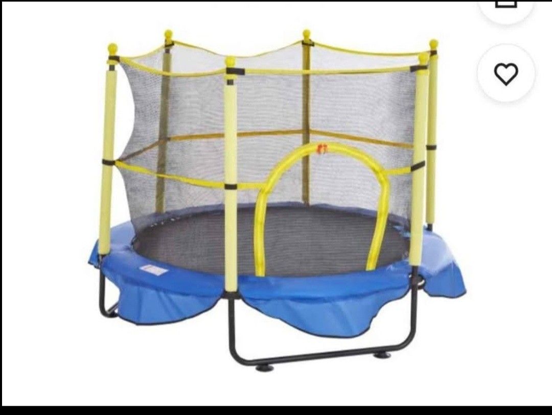 5 Ft Trampoline For Kids 60" Indoor-Outdoor Trampoline With Safety Enclosure