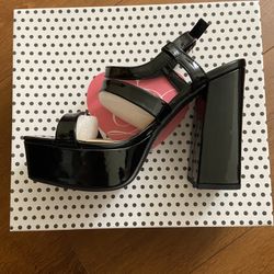 Black platform heels 