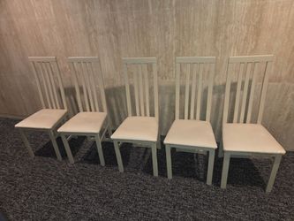 Set of 5 dining chairs  manufactured in Italy by Max Sedie di Baldi Massim