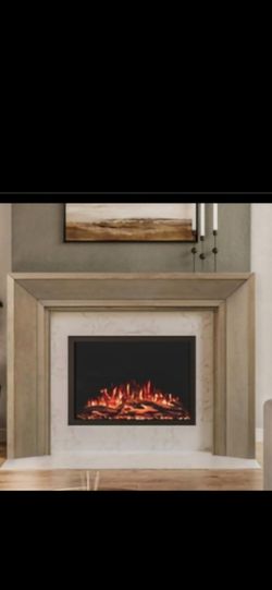 MODERN EMBER 72 in. x 54 in. Overall Dims Full Surround Fireplace Wood Mantel 48 in. x 42 Interior