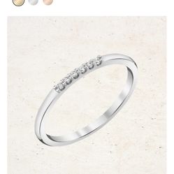 Dainty Diamond Ring White Gold 