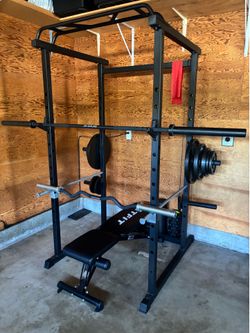 Fitness Equipment (Squat Rack, Bench, Olympic Plates & Bars)