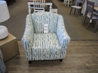 Patterned Accent Chair - Seafoam Green, Blue And Cream | Armchair