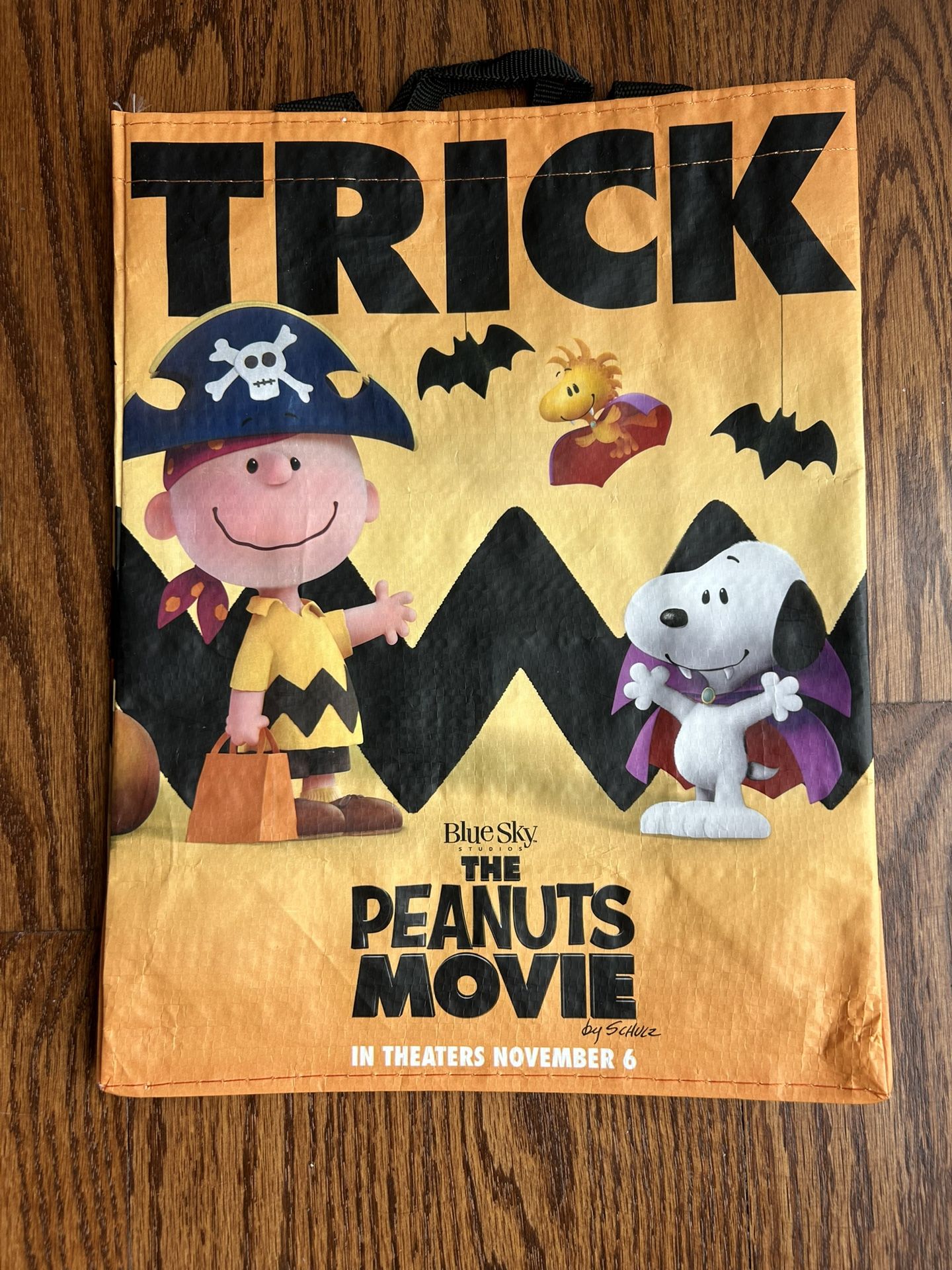 The Peanuts Movie Promo Trick-Or-Treat Halloween Bag Snoopy Charlie Brown New