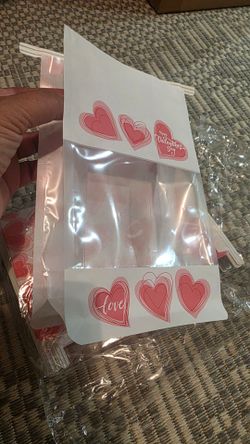 50 Valentines bags for cookies, treats, or treats