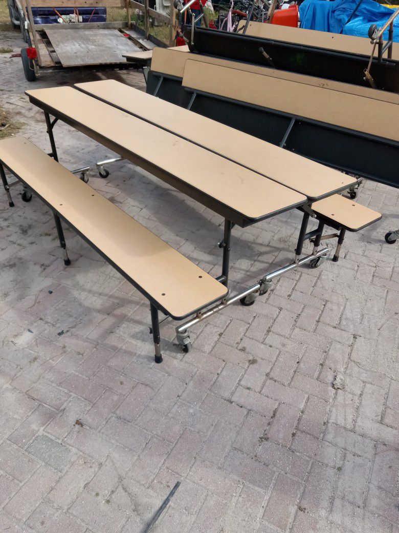 Cafeteria Style Table Collapsible Bench