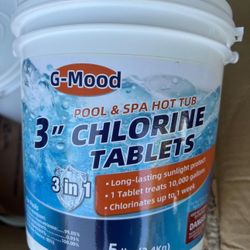 Pool&Spa Chlorine tablets 3-Inch Long Lasting Chlorinating Tablets, 25 Lb Chlorine（5 lb each bucket）