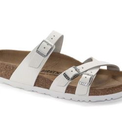 LIGHTLY WORN: Birkenstock Franca Leather - White Size 38