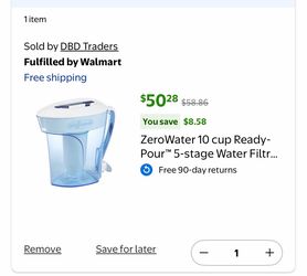 Zero Water brand new pitcher and 19 filter replacement