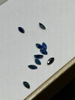 Wow 🤩 !! (10 ) Marquise-Cut Natural Blue Sapphires – 10 Piece Loose Gemstone Set !