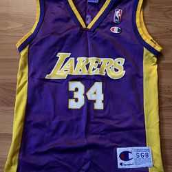Vintage Youth Champion Shaquille O’Neal LA Lakers Basketball Jersey Sz S(6-8)