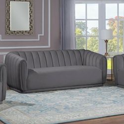 Dixie Velvet Grey Living Room Set

