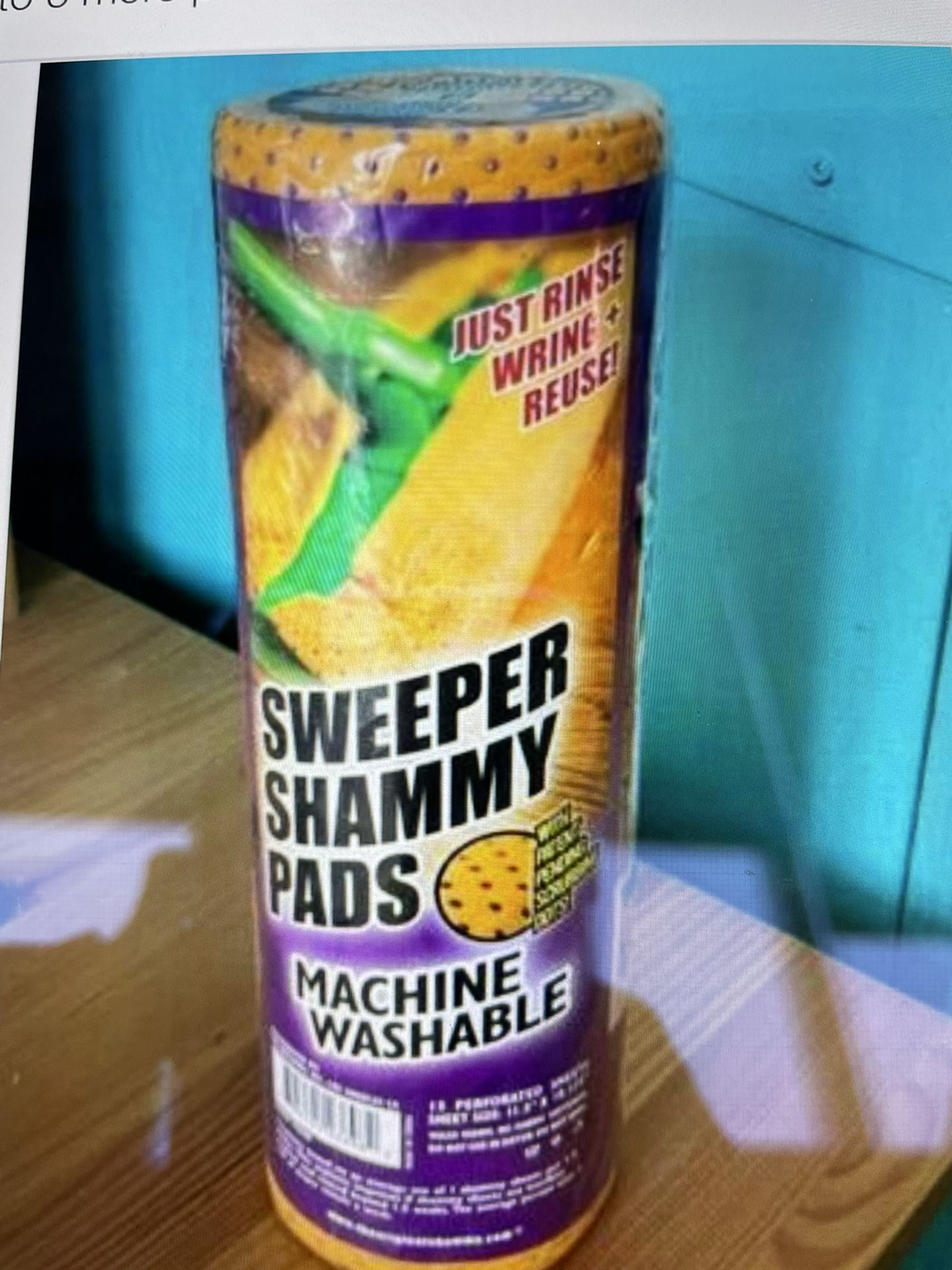 THE ORIGINAL SHAMMY 15 PK SWEEPER SHAMMY PADS W/ SCRUBBING DOTS 11.5” X 10.125”