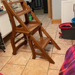 A Chair And A Step Stool All In One