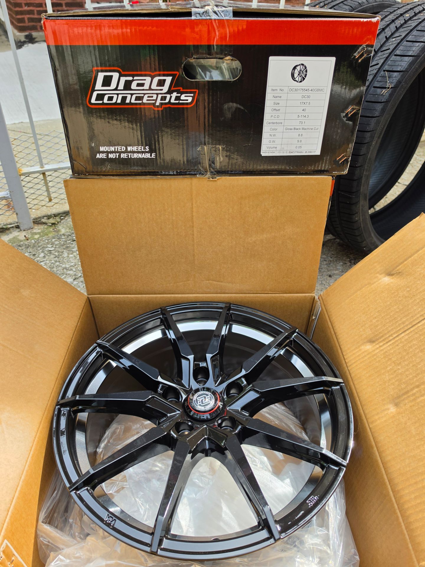 New 17 inch Drag rims wheels 5x114.3 5x4.5